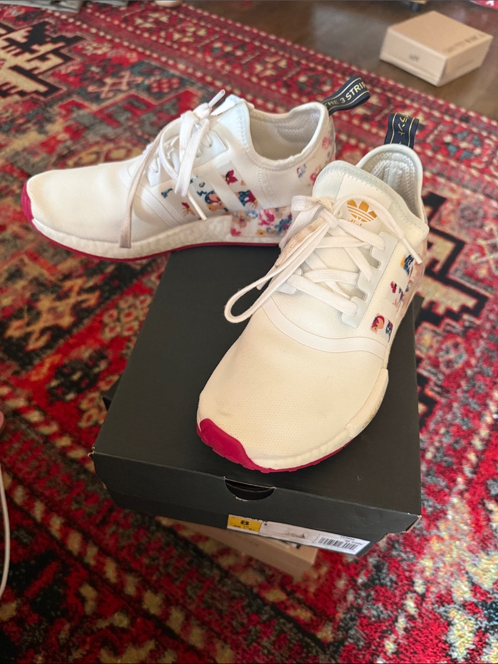 adidas NMD_R1 W White and floral Women's Sneakers